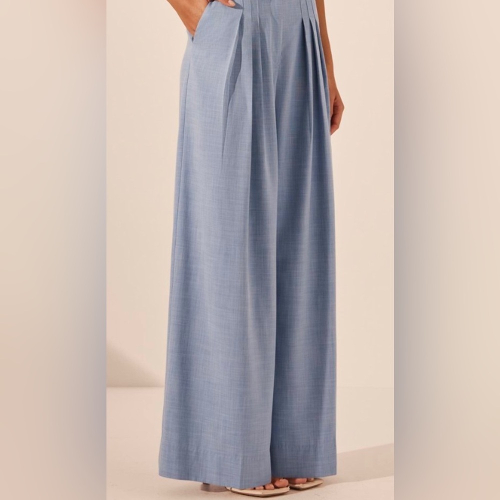 7th avenue Design studio Light Blue Wide-Leg Pants 100% cotton Size 2